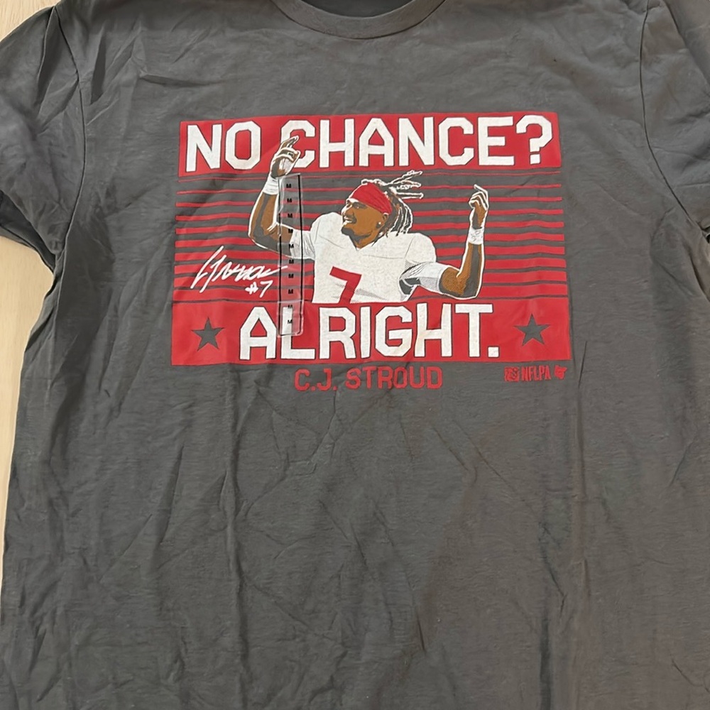 Gray C.J. Stroud Graphic T-Shirt Large